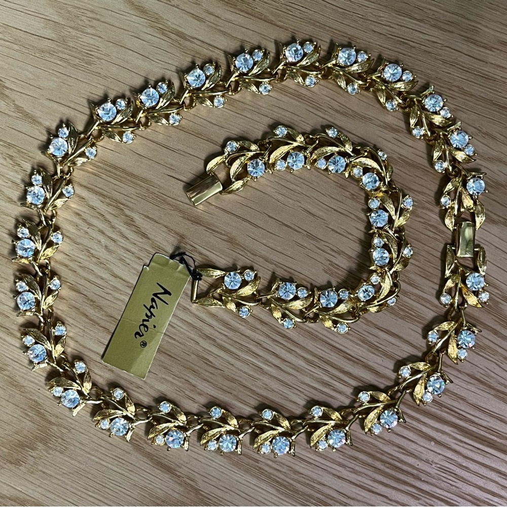 Vintage SIGNED Napier Gold Jewelry Set